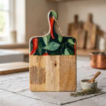 Candlelight 35x20cm Mango Woods Paddle Board with Chillies Print