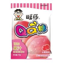 WANTWANT QQ Gummies Peach Flavour 70g 旺旺水蜜桃味qq糖