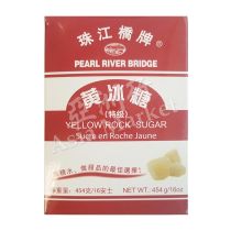 PEARL RIVER BRIDGE Yellow Rock Sugar 454g 珠江特级黃冰糖