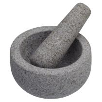 GLF 9 Stoned Mortar Pestle 2 Set 1pc 天然花岗岩研钵石臼与捣碎棒套装