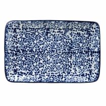 Candlelight 19cm Rectangular Plate - Blue/White 