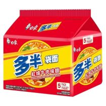 BAIXIANG Roasted Beef Flavour Noodle 715g (Pack of 5) 白象多半袋紅燒牛肉麵五連包