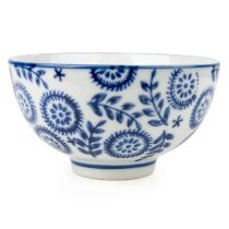 Candlelight Round Bowl Florals - Blue/White 11cm  
