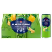 [PACK OF 6] SAN PELLEGRINO - Sparkling Lemon & Mint Infusion Drink 330mlx6 (DRS) 檸檬薄荷碳酸飲料