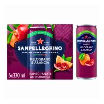  [PACK OF 6] SAN PELLEGRINO - Melograna and Arancia Pomegranate & Orange Can 330 ml (DRS) 番石榴橙味碳酸飲料