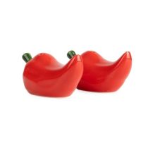 Candlelight Set of 2 Ceramic Chilli Pepper Salt & Pepper 