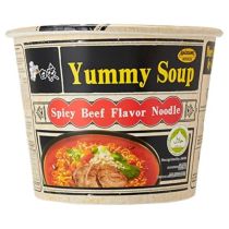 BAIXIANG Yummy Soup Spicy Beef Flavour Bowl Noodles 107g  白象汤好喝辣牛肉汤桶面