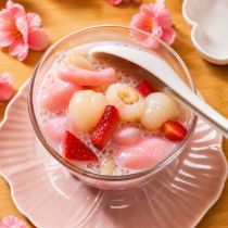 Strawberry And Lychee Sago Dessert Recipe Ingredients