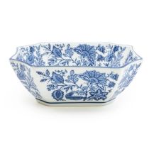 Candlelight Sumatra Blue & White Rectangular Bowl 7" 