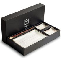 EDO JAPAN Sushi Set Tsuno White 6-Piece 22x12,5 cm | H2 cm - Art No. 6044175 