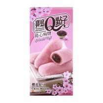 TAIWAN DESSERT  Mochi Roll (Cherry Blossoms Red Beans Filling) (5x30g) 150g 寶島Q點子捲心麻糬櫻花紅豆