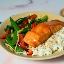 Teriyaki Salmon (with rice/veggies) Recipe Ingredients