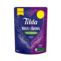 Tilda White Brown Basmati Microwave Rice 250g 