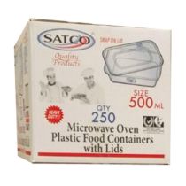 SATCO 1000 Microwave Plastic Food Container with Lids 1000pc x 1 新 特级膠合連蓋