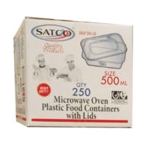 SATCO C500 Microwave Plastic Food Container with Lids  250pc x 1 特级膠合連蓋中