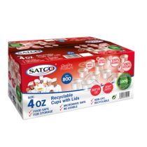 SATCO 4oz Clear Cups with Lids 800pc x 1 特級 小汁膠杯連蓋
