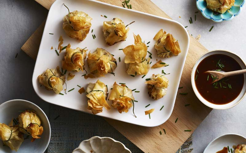 Lizzie Mabbott’s Pork and Chive Moneybags