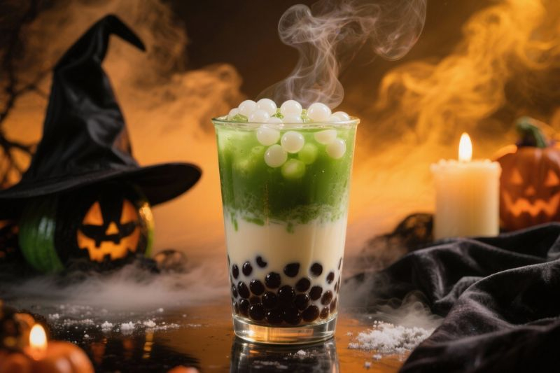 Witch’s Potion Matcha Bubble Tea Recipe