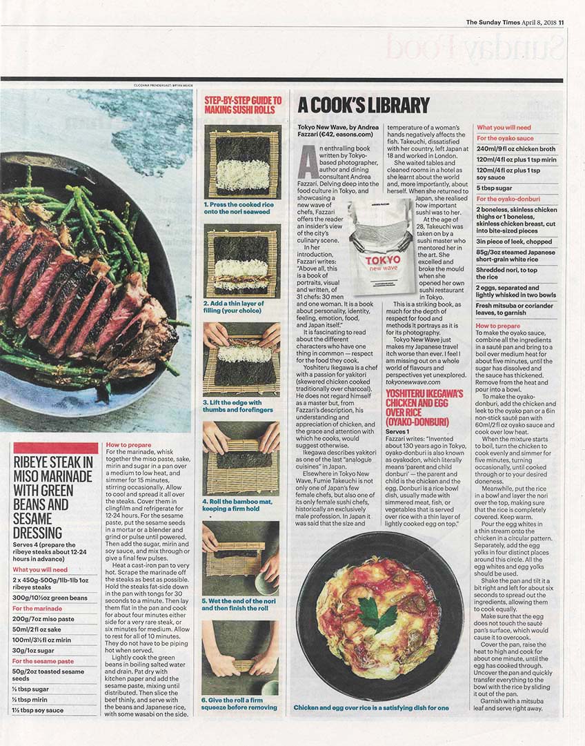 Japanese Recipes Food Column-Sunday Times
