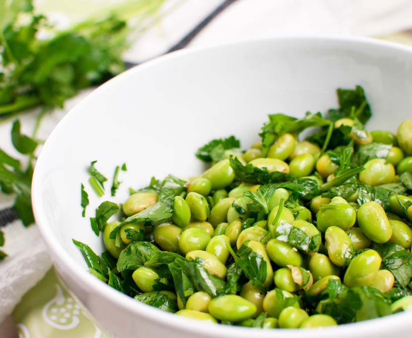 Edamame Salad with White Miso Dressing Edamame Salad with White Miso Dressing