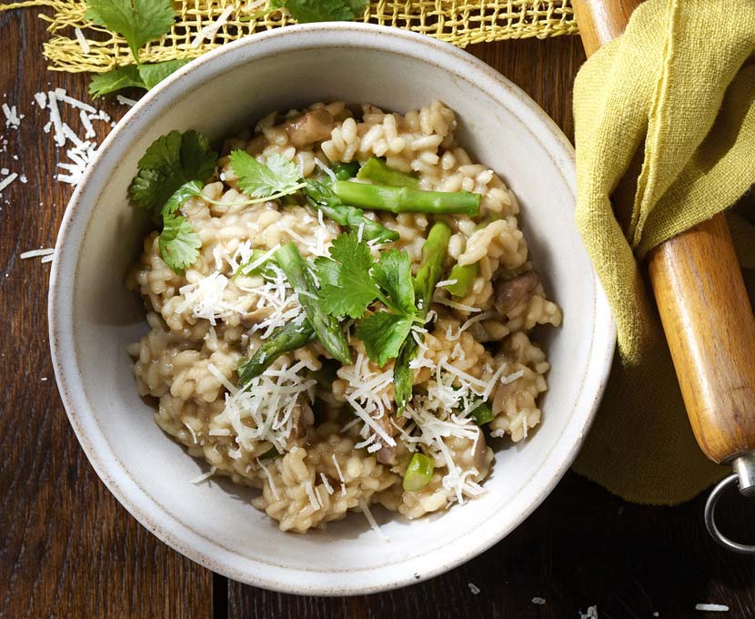 Sandy Tang’s Asparagus and Shiitake Mushroom Risotto