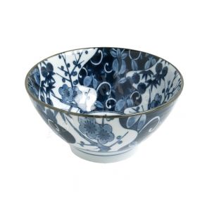  BOWL - 藍色彩绘青花瓷陶瓷碗 (7寸) (风格2, 4型)