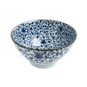  BOWL - 藍色彩绘青花瓷陶瓷碗 (7寸) (风格2, 5型)