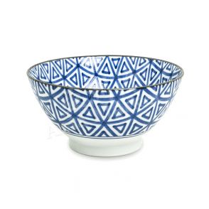 BOWL - 藍色彩绘青花瓷陶瓷碗 (7寸) (风格3, 3型) 