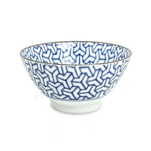 BOWL - 藍色彩绘青花瓷陶瓷碗 (7寸) (风格3, 5型) 