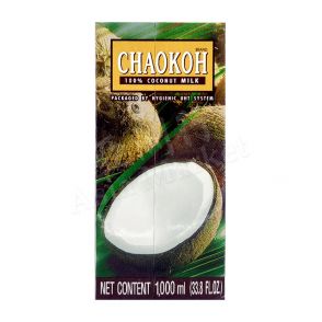 CHAOKOH - Coconut Milk 泰国俏果 - 纯椰奶 (利乐包装, 超高温处理) 1000ml