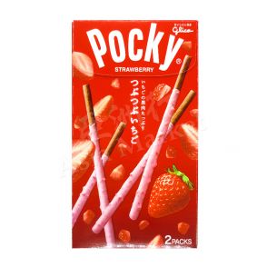 GLICO - Pocky  Strawberry   格力高 - 百奇Pocky 巧克力草莓棒 (2包) 55g