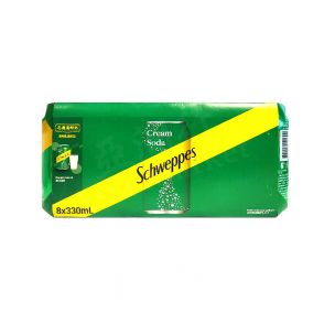[PACK OF 8] SCHWEPPES 玉泉 - 忌廉味汽水 300ml (x8cans)