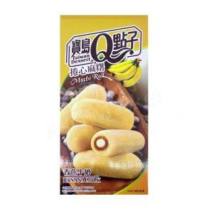 TAIWAN DESSERT 宝岛Q点子 - 卷心麻糬 (香蕉牛奶)(5x30g) 150g